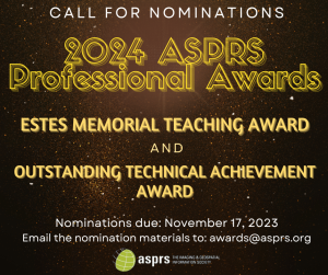 Call for Nominations – ASPRS Professional Awards